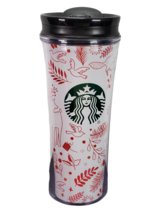 Starbucks Holiday Tumbler Cup 16 oz White Red Dove Reindeer Fox Christmas Coffee - £11.94 GBP