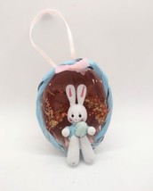 Vintage 90s Enesco Rabbit Easter Egg Diorama Hanging Ornament Decor Wick... - $9.49