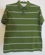 Banana Republic Golf Polo Short Sleeve Shirt Green Striped Mens XL - $18.95