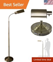 Elegant Cordless Floor Lamp in Antique Brass - Perfect for Reading &amp; Cra... - $2,325.71 MXN
