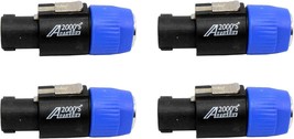 Speakon Male To 1/4&quot; Ts Jack Adapters, 4-Pack, From Audio2000. - £35.96 GBP
