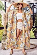 BiBi Floral Side Slit Longline Cardigan - £51.35 GBP