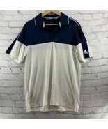 Adidas Polo Golf Shirt Mens Sz M Med Blue Cream - £18.12 GBP