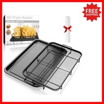 Extra Large 18.8&quot; x 12.8&quot; Air Fryer Basket &amp; Tray Set - 30 Pcs Parchment... - $1,090.57 MXN