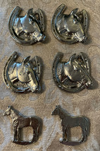 Lot Of Pewter Horse Head / Shoe Horse Pendant Charm Decoration - £7.83 GBP