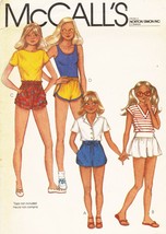 Vintage 1982 Girl&#39;s Retro Summer Shorts 4 Styles Sew Pattern S10  - £10.20 GBP