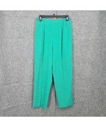 Vintage Jordana Women&#39;s Pants Medium 10-12 Green Lightweight Made in USA... - £3.83 GBP