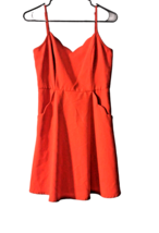 Womens Market &amp; Spruce Crissie Red Scallop Detail Dress, Small - $11.88