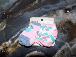 Moon And Stars Mermaid &amp; Mermaid Scales Non- Slip Grip Sock Shoe Size 0-... - $10.00