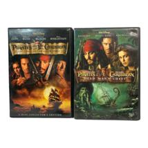 Pirates Of The Caribb EAN 1 And 2 Dvd Lot Of 2 Johnny Depp - £6.98 GBP