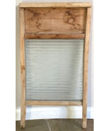 Vtg GOOD HOUSE KEEPERS Washboard - 24&quot; Wood &amp; Glass - St Louis - $883.20 MXN