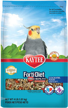 Kaytee Forti Diet Pro Health Safflower Healthy Diet Cockatiel 12 lb (3 x 4 lb) K - £71.12 GBP