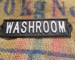 Rustic Cast Iron Washroom Sign Gas Station Bar Pub Bathroom Plaque Wall ... - £12.08 GBP