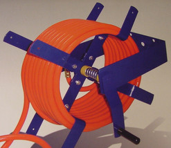 100 Foot Wall Mount AIR HOSE REEL 3/8 and 1/2 tool manual crank Heavy Du... - £35.14 GBP