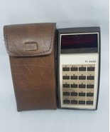 Vintage Texas Instruments TI-1400 Calculator in Brown Case 1277 LTA - $49.49
