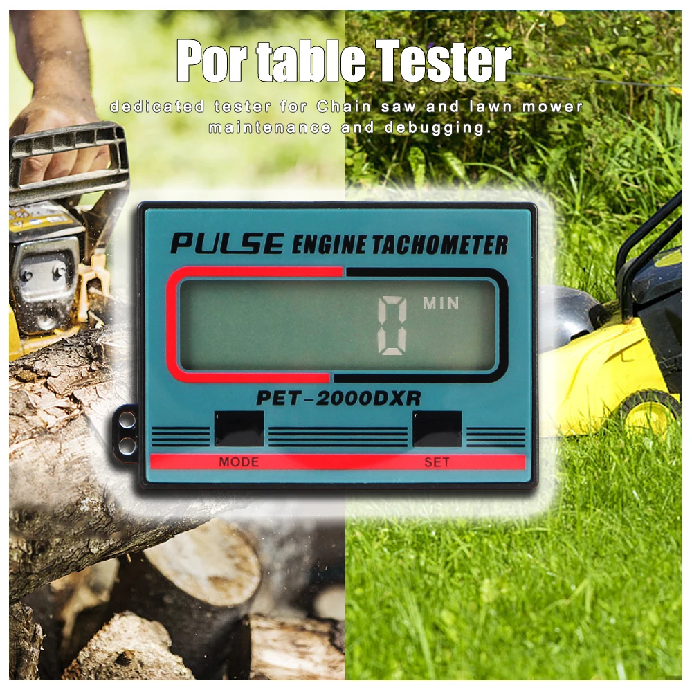 Digital Tachometer Pulse Tester Gauge for Motorcycle, Lawn Mower, and Saw Engi - £26.71 GBP