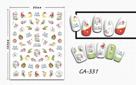 Nail art 3D stickers decal snowman moon christmas toys gifts best wishes CA331 - £2.56 GBP