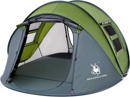 4 Person Easy Pop Up Tent,9.5’X6.6’X52&#39;&#39;,Waterproof,, Hiking &amp; Traveling - £87.45 GBP