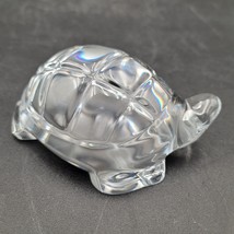 Vintage BACCARAT France Turtle Tortoise Figurine Paperweight Crystal Marked - £42.83 GBP