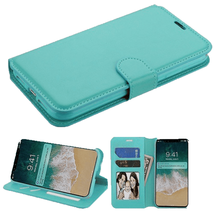 For Samsung S9 Plus Leather Flip Wallet Phone Holder Protective Case Cover TEAL - £4.66 GBP