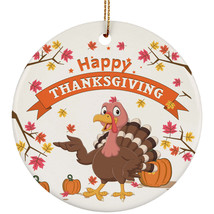 Thanksgiving Turkey Ornament Happy Giving Cute Wild Turkey Fall Ornaments Gifts - £11.83 GBP