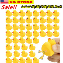 Lot of 40-240 Pack Mini Rubber Ducky Float Duck Baby Bath Toy, Shower Bath Party - £10.82 GBP+