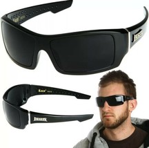 LOCS Rectangular Gangster Black Shades Mens Designer Sunglasses Cholo Dark Lens - £13.09 GBP