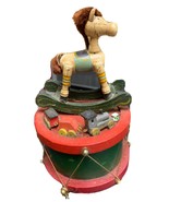 Santa Claus Is Coming Town Melodies Wooden Revolving Musical Figurine - $27.12 CAD