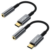 Usb Type C To 3.5Mm Female Headphone Jack Adapter,(2-Pack) Usb C To Aux Audio Do - £14.93 GBP