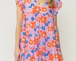 Entro Floral Tiered Babydoll Dress Pink - $42.00
