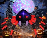 8.5 Ft Width Halloween Inflatable Spider Outdoor Decoration With Magic L... - £58.27 GBP