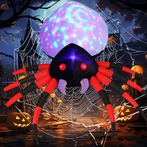 8.5 Ft Width Halloween Inflatable Spider Outdoor Decoration With Magic Light, Bl - £58.22 GBP