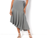 Peace Love World Boheme Midi-Length Wrap Skirt- Pewter, Medium - $26.98