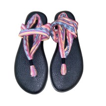 Sanuk Women&#39;s Yoga Sling 2 Spectrum Sandals Color Magenta tribal print size 11 - £18.11 GBP