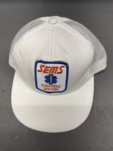 Vintage SEMS Paramedic Services SnapBack Trucker Hat Cap EMT Emergency S... - $18.13