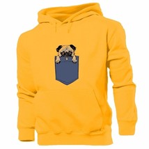 Pug Dog in My Pocket Print Sweatshirt Unisex Hoodies Graphic Hoody Hooded Tops - £20.96 GBP