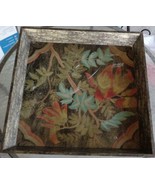 Beautiful Solid Wood Decorative Tray – COLORFULLY PAINTED FLORAL DESIGN ... - $135.81 CAD