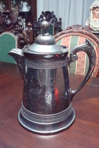 Antique 1880’s J.A. Babcock &amp; Co Silver Plated coffee pot Acorn Lid 12&quot; ... - $123.75