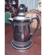 Antique 1880’s J.A. Babcock &amp; Co Silver Plated coffee pot Acorn Lid 12&quot; ... - £97.38 GBP