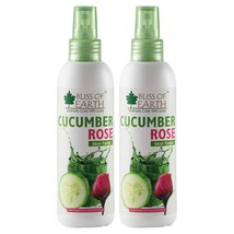 Organic &amp; Natural Cucumber Rose Skin Mist Toner Facial Mist Refreshing 2x100 ml - £12.82 GBP