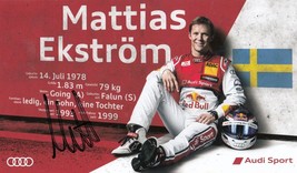 Mattias Ekstrom Audi Motor Racing Hand Signed Photo - £6.35 GBP