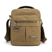 New Casual Men&#39;s Canvas Shoulder Bag Men Messenger Bags Simple Small Travel Bag  - £19.11 GBP