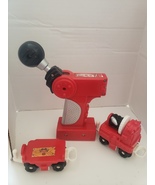 Fisher Price Geotrax Rail and Road System Rapid Rescue Fire Squad &amp; 2 Ca... - $30.00