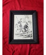 Vintage 70s José López Canito Watercolor Don Quixote/Sancho Panza drawin... - £288.84 GBP