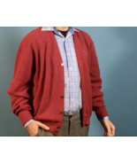 Burgundy IZOD  Button Down Sweater Size: M, LOCOSTE - £70.60 GBP