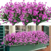 Haplia 8 Bundles Artificial Flowers, Fake Artificial Greenery Uv, Fuchsia - £31.16 GBP