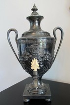 Large Vintage Antique 1899 Coffee Tea Urn Silver Plate - $152.21