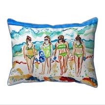 Betsy Drake Girls Walking Small Pillow 11x14 - £39.56 GBP