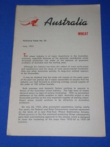 Australia Vintage Pamphlet Booklet Brochure June 1955 Wheat - £11.20 GBP