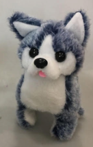 WALKING BARKING TOY MOVING BLUE COLOR HUSKY DOG  battery operated NEW fu... - $14.20